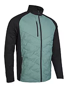 s.DAVOS Padded Bonded Thermal Golf Jacket - Pine Green Terrain/Black