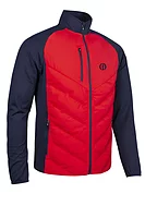 s.THE OPEN DAVOS The Open Padded Bonded Thermal Golf Jacket - Red/Navy