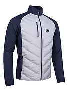 s.THE OPEN DAVOS The Open Padded Bonded Thermal Golf Jacket - Silver/Navy