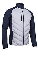 s.DAVOS Padded Bonded Thermal Golf Jacket - Silver/Navy