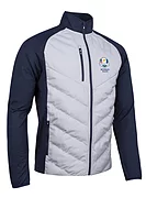 s.RYDER CUP DAVOS Ryder Cup Padded Bonded Thermal Golf Jacket - Silver/Navy