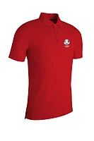 g.RYDER CUP DEACON Ryder Cup Performance Pique Golf Shirt - Garnet