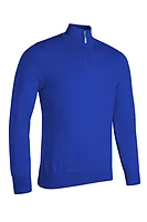 g.DEVON Quarter Zip Cotton Lightweight Golf Sweater - Ascot Blue