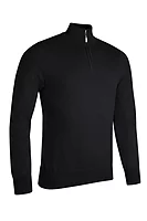 g.DEVON Quarter Zip Cotton Lightweight Golf Sweater - Black