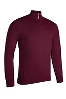 g.DEVON Quarter Zip Cotton Lightweight Golf Sweater - Bordeaux