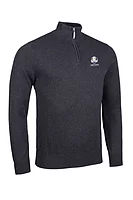 g.RYDER CUP DEVON Ryder Cup Quarter Zip Lightweight Cotton Golf Sweater - Charcoal Marl