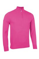 g.DEVON Quarter Zip Cotton Lightweight Golf Sweater - Hot Pink