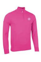 g.THE OPEN DEVON The Open Quarter Zip Lightweight Cotton Golf Sweater - Hot Pink