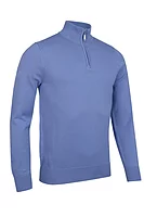 g.DEVON Quarter Zip Cotton Lightweight Golf Sweater - Light Blue