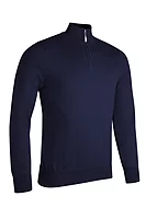 g.DEVON Quarter Zip Cotton Lightweight Golf Sweater - Navy