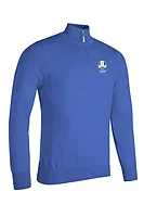 g.RYDER CUP DEVON Ryder Cup Quarter Zip Lightweight Cotton Golf Sweater - Tahiti