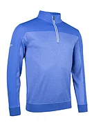 g.DOUGLAS Quarter Zip Colour Block Performance Midweight Golf Midlayer - Tahiti Marl/Tahiti/White