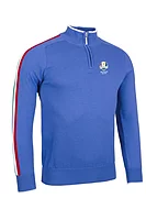 g.RYDER CUP DUBLIN Ryder Cup Quarter Zip Irish Flag Stripe Cotton Lightweight Golf Sweater - Tahiti/Green/White/Garnet
