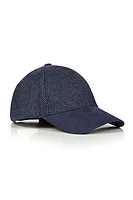 g.DUNDAS Mens and Ladies Tweed Winter Golf Cap - Navy Herringbone