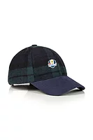 g.RYDER CUP DUNDAS Ryder Cup Mens and Ladies Tweed Winter Golf Cap - Tartan/Navy