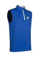 g.RYDER CUP DUNNET Ryder Cup Quarter Zip Lightweight Performance Golf Slipover - Ascot Blue/White