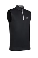 g.THE OPEN DUNNET The Open Quarter Zip Lightweight Performance Golf Slipover - Black/Light Grey