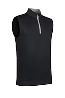 g.DUNNET Quarter Zip Lightweight Performance Golf Slipover - Black/Light Grey