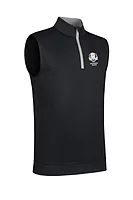 g.RYDER CUP DUNNET Ryder Cup Quarter Zip Lightweight Performance Golf Slipover - Black/Light Grey