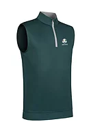 g.RYDER CUP DUNNET Ryder Cup Quarter Zip Lightweight Performance Golf Slipover - Bottle Green/Light Grey