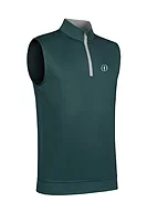 g.THE OPEN DUNNET The Open Quarter Zip Lightweight Performance Golf Slipover - Bottle Green/Light Grey