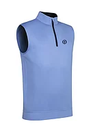 g.THE OPEN DUNNET The Open Quarter Zip Lightweight Performance Golf Slipover - Light Blue/Navy
