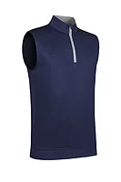 g.DUNNET Quarter Zip Lightweight Performance Golf Slipover - Navy/Light Grey