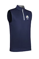 g.RYDER CUP DUNNET Ryder Cup Quarter Zip Lightweight Performance Golf Slipover - Navy/Light Grey