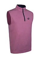 g.THE OPEN DUNNET The Open Quarter Zip Lightweight Performance Golf Slipover - Raspberry Marl/Navy