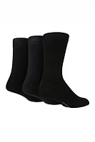 g.JOSEPH 3 Pair Gentle Grip Bamboo Crew Socks - Black/Navy/Black