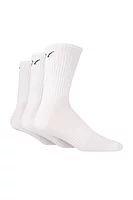 g.SCOTT 3 Pair Cotton Plain Crew Socks - White