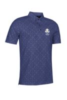 g.RYDER CUP EAGLE Ryder Cup Eagle Bird Print Performance Golf Shirt - Navy