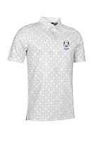 g.RYDER CUP EAGLE Ryder Cup Eagle Bird Print Performance Golf Shirt - White/Light Grey