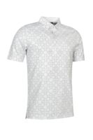 g.EAGLE Eagle Bird Print Performance Golf Shirt - White/Light Grey