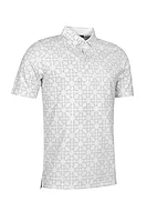 g.EAGLE Eagle Bird Print Performance Golf Shirt - White/Light Grey