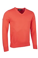 g.EDEN V Neck Cotton Lightweight Golf Sweater - Apricot
