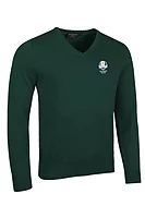 g.RYDER CUP EDEN Ryder Cup V Neck Cotton Lightweight Golf Sweater - Bottle