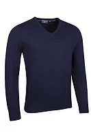 g.EDEN V Neck Cotton Lightweight Golf Sweater - Navy