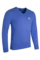 g.THE OPEN EDEN The Open V Neck Cotton Lightweight Golf Sweater - Tahiti