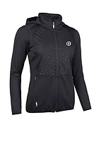 g.THE OPEN ELLA The Open Full Zip Animal Print Performance Heavyweight Hooded Jacket - Black/Animal Print