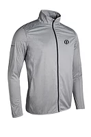 g.THE OPEN ELRICK The Open Zip Front Showerproof Performance Lightweight Golf Jacket - Light Grey Marl/Black