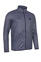 g.THE OPEN ELRICK The Open Zip Front Showerproof Performance Lightweight Golf Jacket - Light Grey/Navy Houndstooth