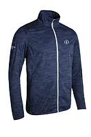 g.THE OPEN ELRICK The Open Zip Front Showerproof Performance Lightweight Golf Jacket - Navy Camo/Lt Grey