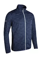 g.ELRICK Full Zip Showerproof Performance Lightweight Golf Jacket - Navy Camo/Lt Grey