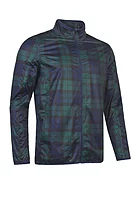 g.ELRICK Full Zip Showerproof Performance Lightweight Golf Jacket - Tartan