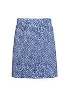 g.EMELI Lightweight Stretch Performance Golf Skort - Light Blue Flowers