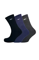 g.ENDRICK 3 Pair Pack Dress Golf Sock - Black/Navy/Charcoal Marl