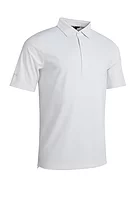 g.EPSOM Criss Cross Oval Tailored Collar Golf Shirt - White/Linen