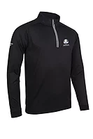 g.RYDER CUP ESK Ryder Cup Quarter Zip Performance Golf Midlayer - Black/White