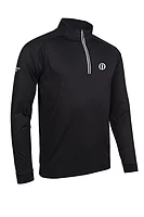 g.THE OPEN ESK The Open Quarter Zip Performance Golf Midlayer - Black/White